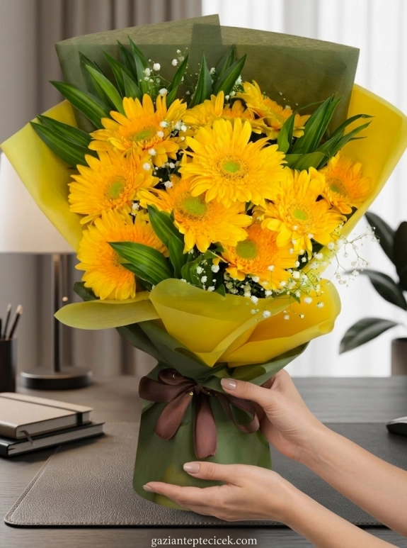 Sarı Gerbera Buketi