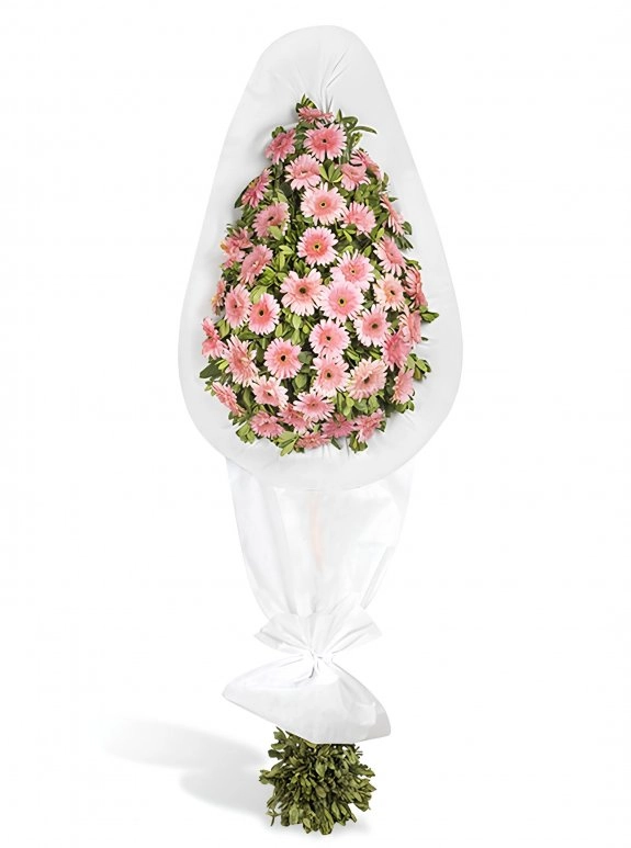 Soft Pembe Çiçekli Çelenk